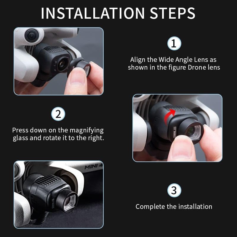Startrc Wide Angle Lens Filter for DJI Mini 4 Pro Camera (view 5)
