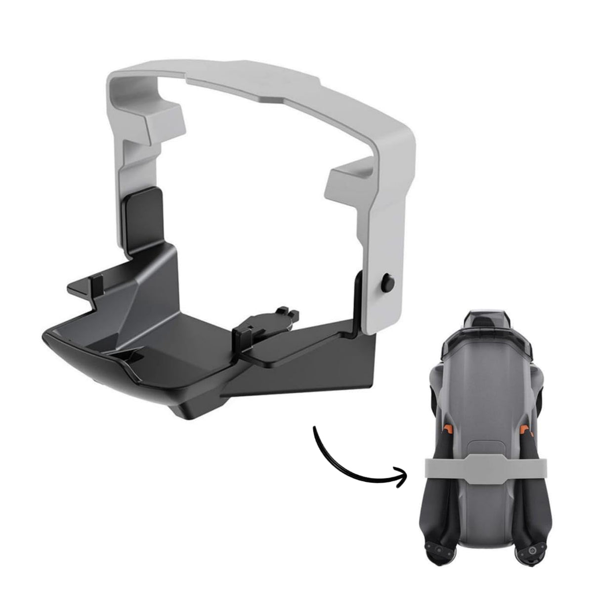 Props Holder for Dji Mavic Air 3/ 3S propeller Protector holder travel scratch Protection Accessories (Black-Grey)