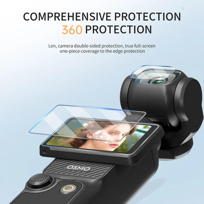Tempered Glass For Dji Osmo Pocket 3 Camera Screen and Lens Protector 9H hardness 2.5D Arc Edge HD Scratch Guard 
