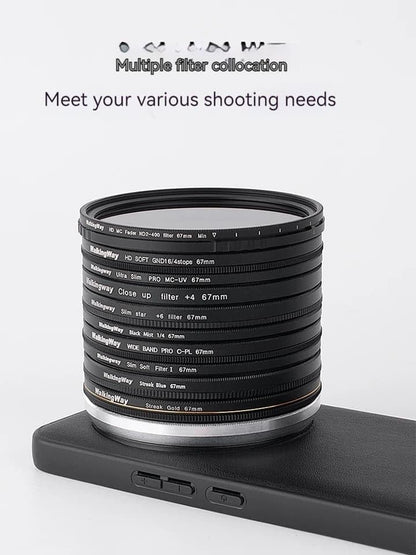 Phone Case For  Vivo X100 with Lens Cap Cover Support 67 mm ND Filter Lens Accessories (Black)