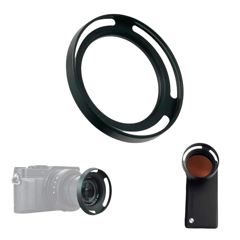 52mm Lens Hood For iPhone 13/14/ 15 & Plus Mobile Cover, DSLR Camera Lens Protector