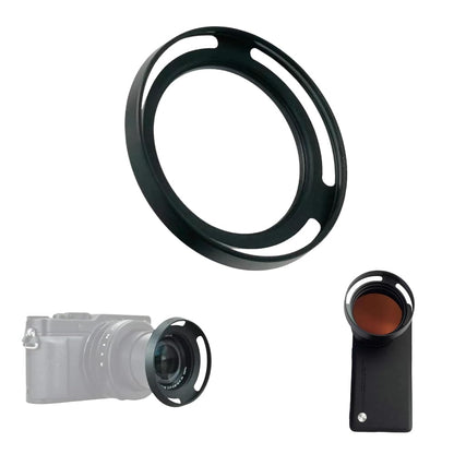 52mm Lens Hood For iPhone 13/14/ 15 & Plus Mobile Cover, DSLR Camera Lens Protector