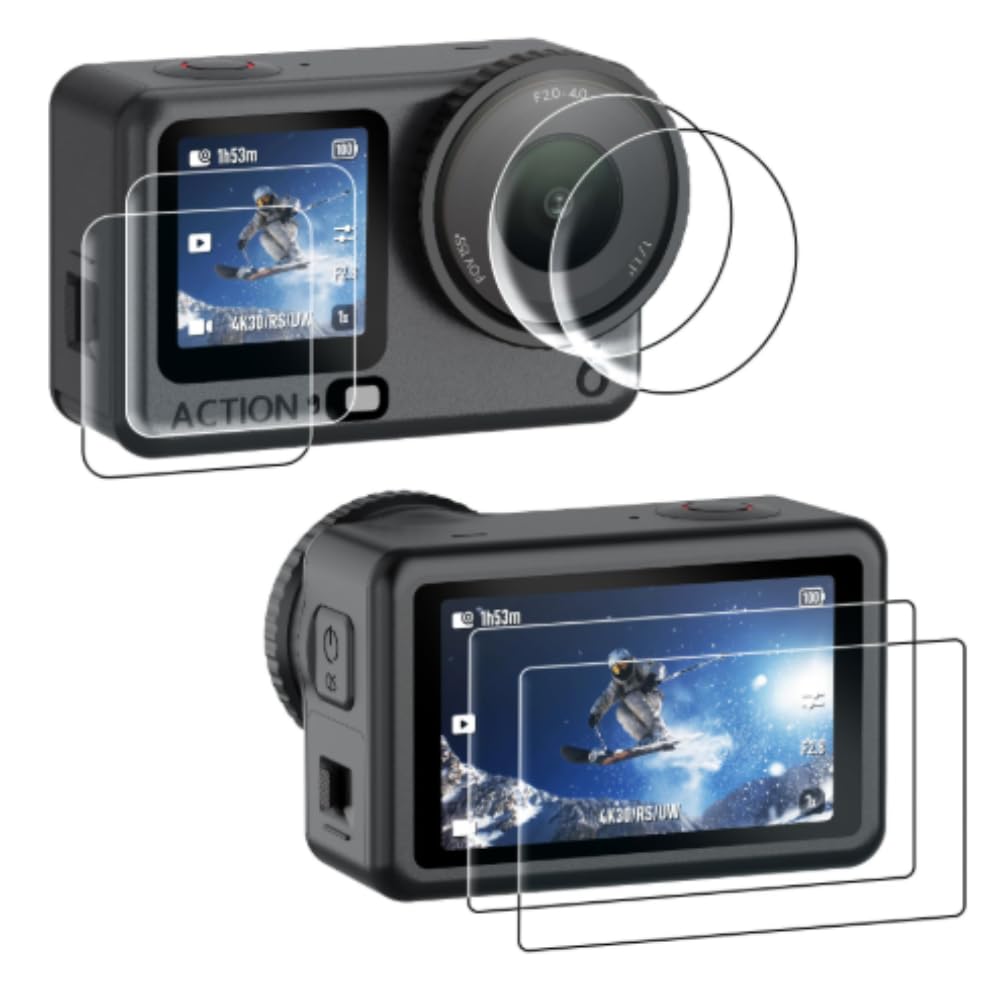 GetZget Tempered Glass Screen Protector for DJI Action 6 Camera 