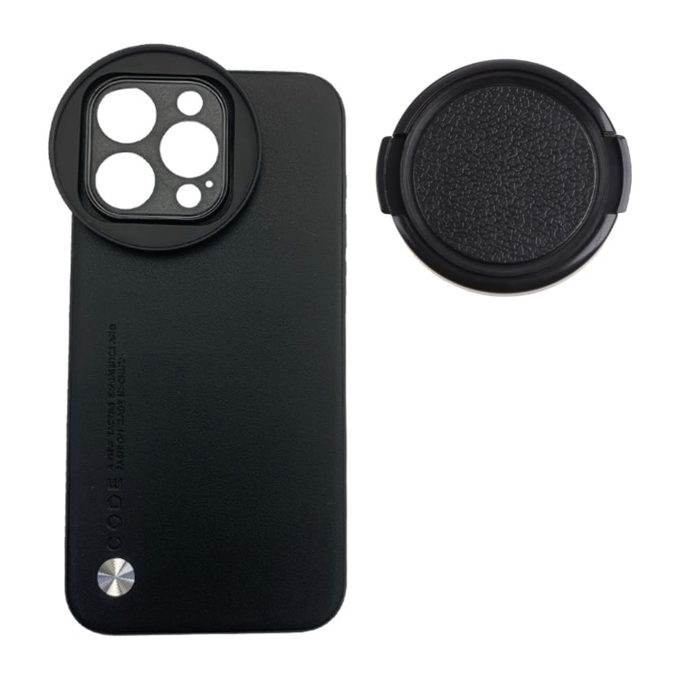  iPhone 13 Pro for 58mm Lens Nd Filter Attachable Aluminum Slot Mobile Cover Black