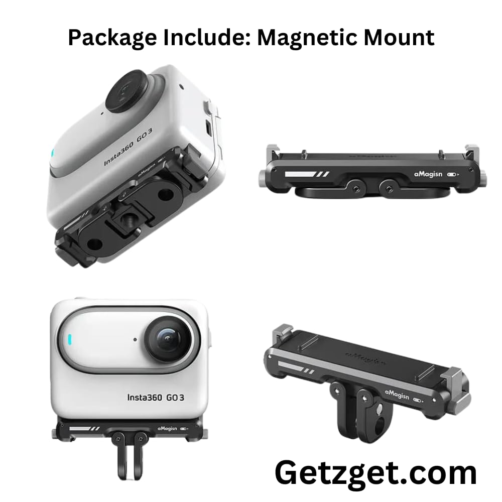 Amagisn Magnetic Quick Release Mount for Insta360 Go 3 Bracket Adapter Camera Accessories