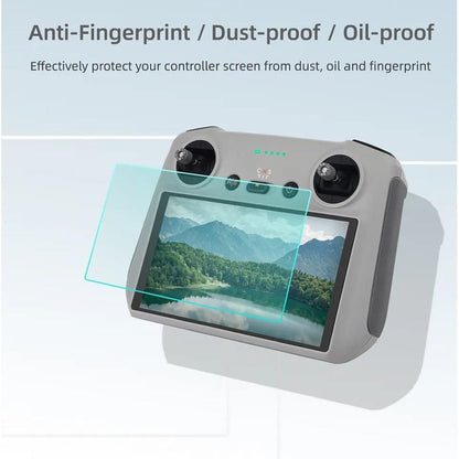HD Tempered Glass for DJI Mini 3/Mini 4 pro/ Mavic 3 Classic / Mavic Air 3 & 3S Remote Controller 9H Screen Scratch Protector Guard (Pack of 1 Glass)