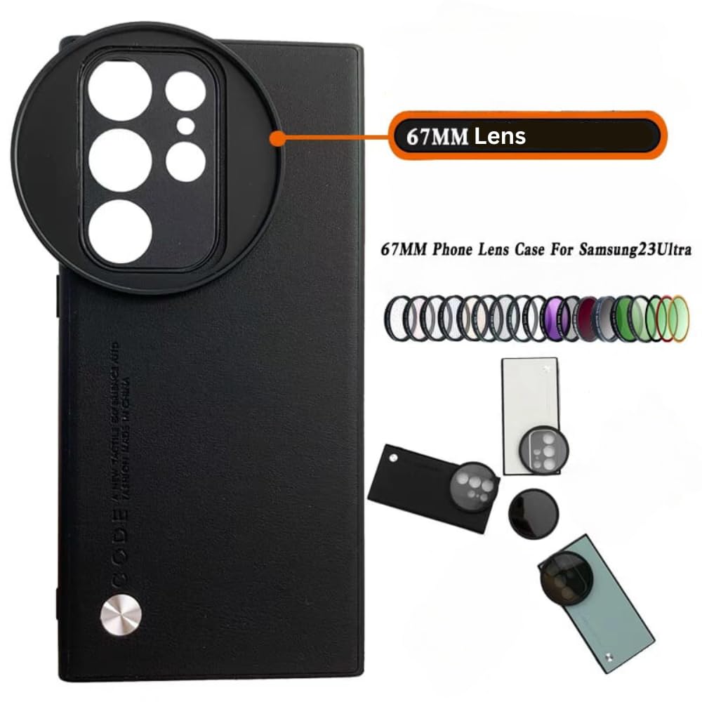 67mm Filter Phone Case for Samsung Galaxy S23 Ultra (Black) (view 2)
