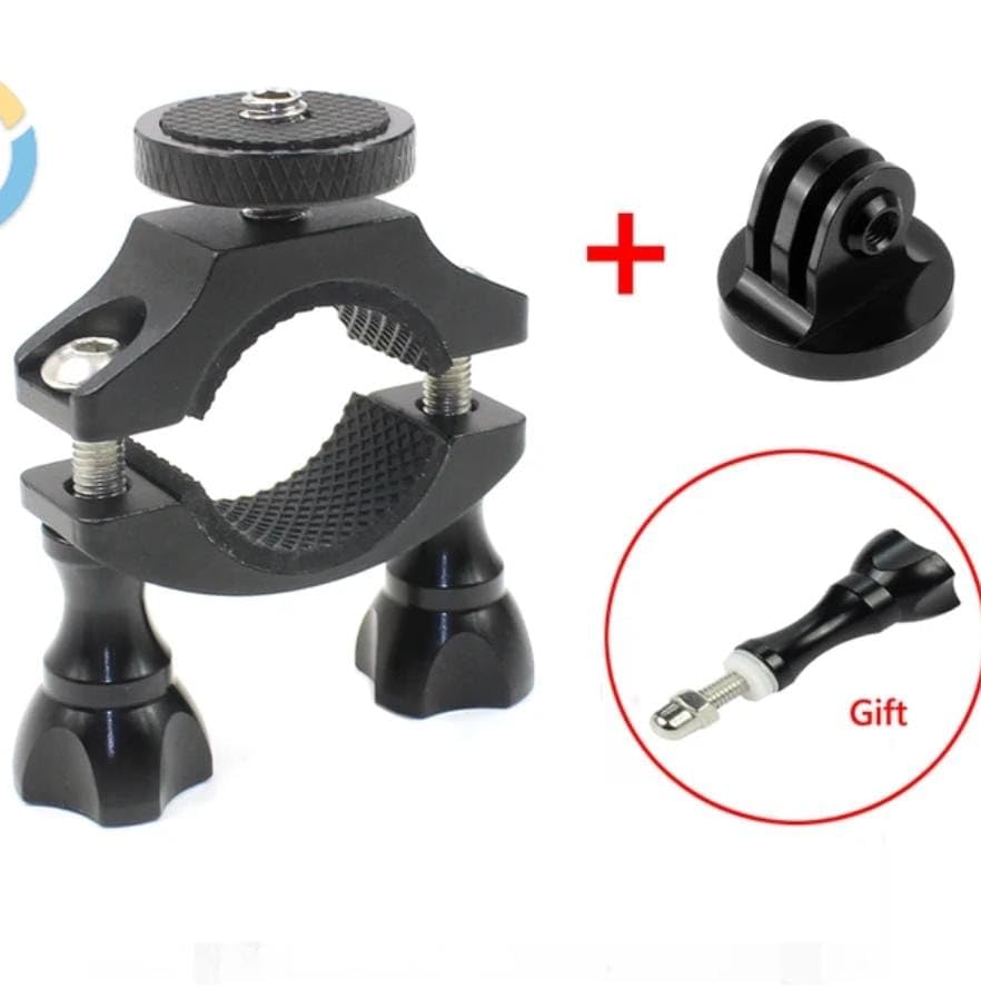 Aluminum Camera Bike Mount for Bicycle/Motorcycle For insta360 X3/ X4/ X5, GoPro, DJI Osmo 360, Pocket 3 Action Camera with 1/4 Screw Adapter (Bike Bracket + Screw Mount)