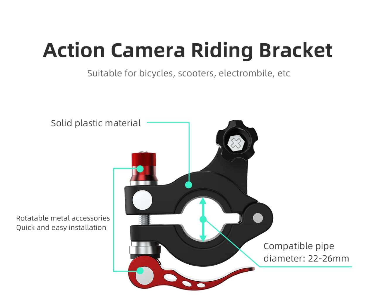 Dji Mini 4 pro & Air 3 RC 2 Remote Bike Bracket