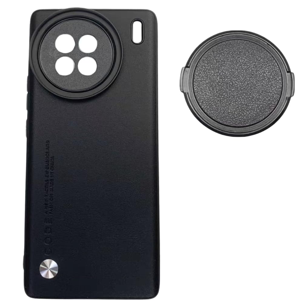  Phone Case For Vivo X90 with Lens Cap Cover Support 52mm ND Filter Lens Accessories (Black)