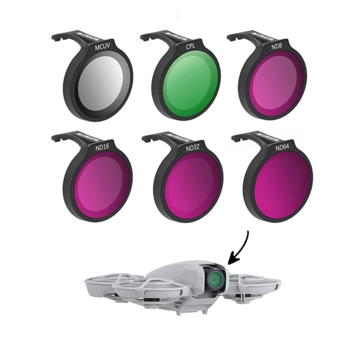 6-in-1 ND Filter Set for DJI Neo (Multi-Coated German Glass)