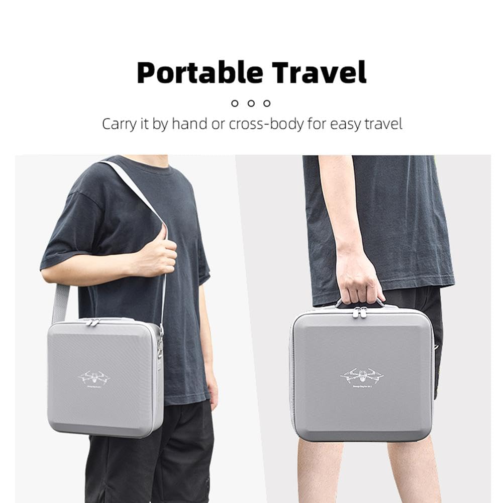 DJI Mavic Air 3 & Accessories PU Hard Travel Luggage Suitcase Bag (Grey)