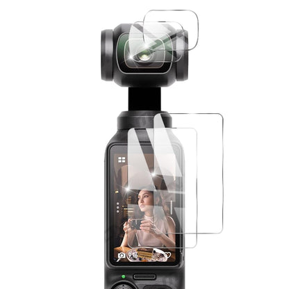 Tempered Glass For Dji Osmo Pocket 3 Camera Screen and Lens Protector 9H hardness 2.5D Arc Edge HD Scratch Guard 