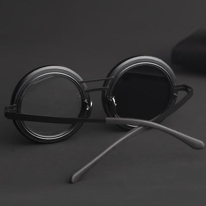 Adjustable Polarized Sunglasses with 1-9 Tint Levels - UV400 Protection & ND Filter Lenses - Unisex Round Frame Beach Eyewear