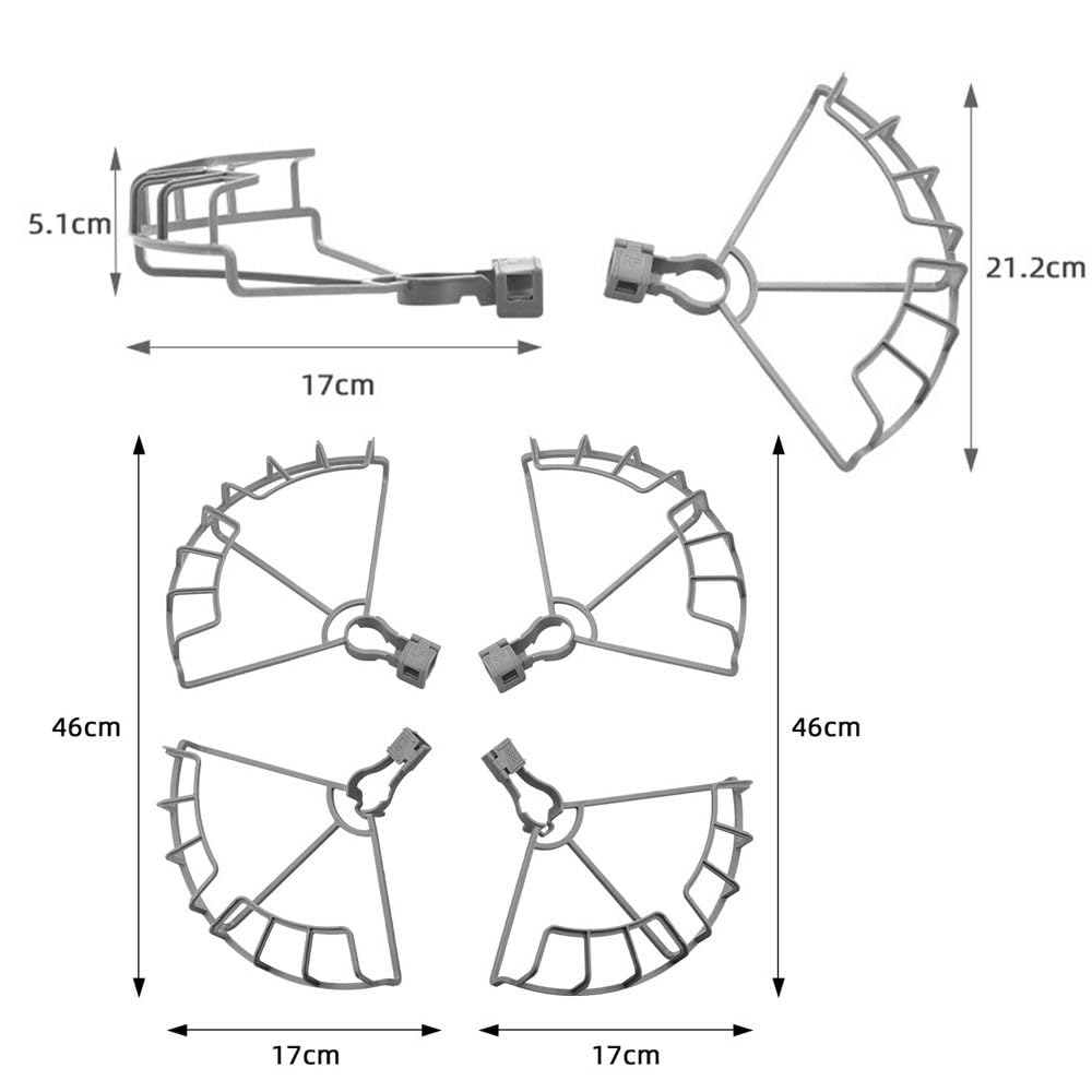 GetZget® 360 Degree Propeller Guard For Dji Mavic Air 3/ 3S Wings Scratch Protector integrated Guard Protection Accessories (360 Degree)