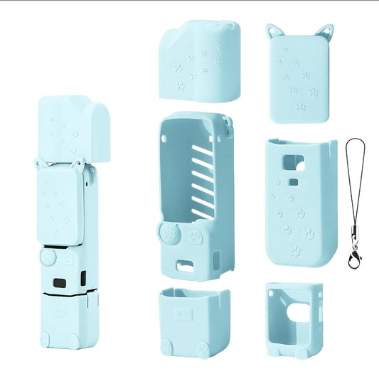 Silicone Cover for DJI Osmo Pocket 3 Creator Combo Camera & Accessories Scratch Protector Cover (Sky Blue) 