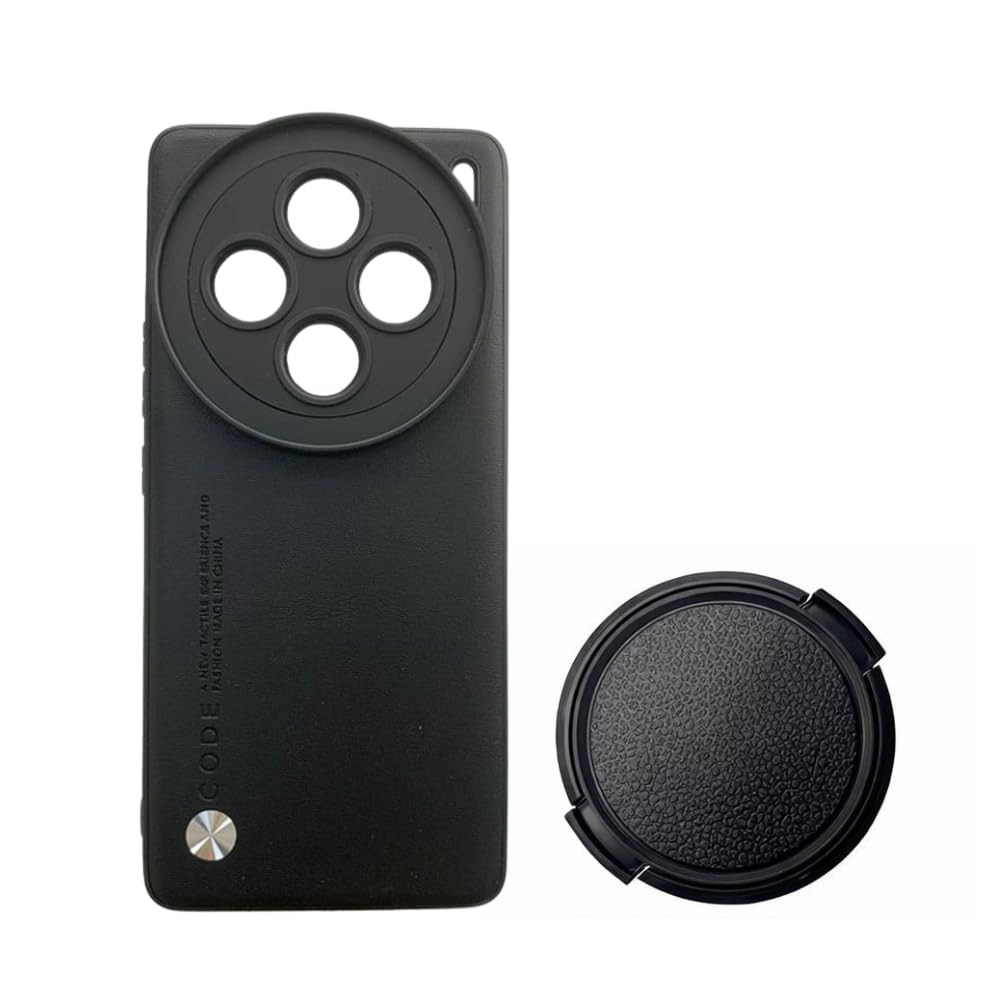 17mm Phone Case Compatible with Vivo X200 with Lens Cap Cover Support 67mm ND Filter & 17mm Lens Accessories (Black) (Vivo X200)