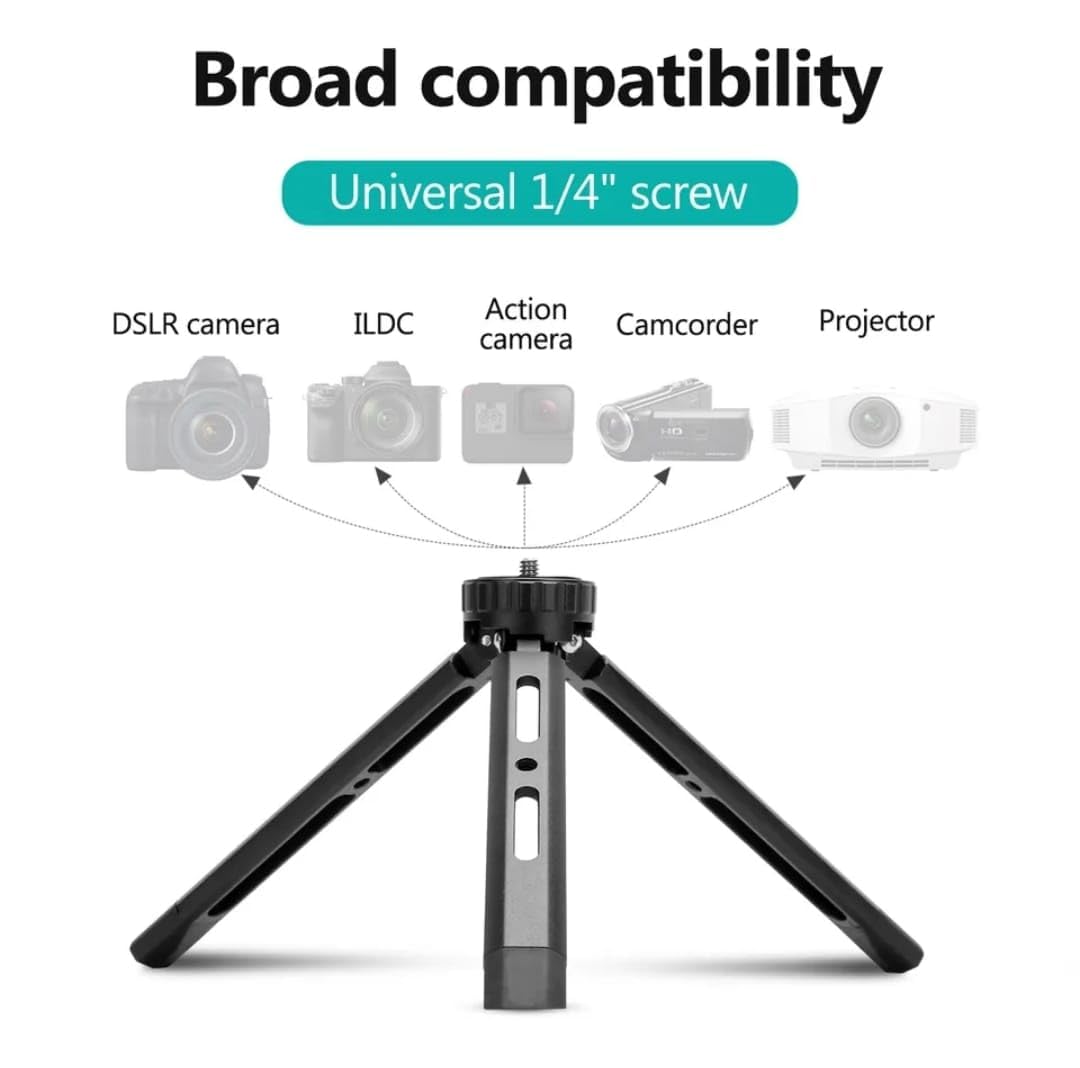  Aluminium Universal 4 Stop Height Adjustable Tripod 