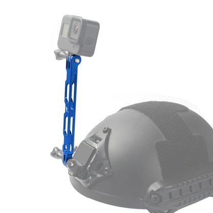 GetZget® Aluminum Extension Rod Screw Mount Compatible with Insta360 One X6/ X5/ X4/ X3/ X2/ X, DJI osmo 360, Pocket 3/2/ 1 Action Camera Bike Helmet Mount Bracket Accessories (Blue)