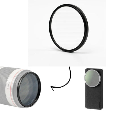 Streak Lens For iPhone 13/14/ 15 & Plus, Vivo X90 Mobile Cover, DSLR Camera (White, 52mm)