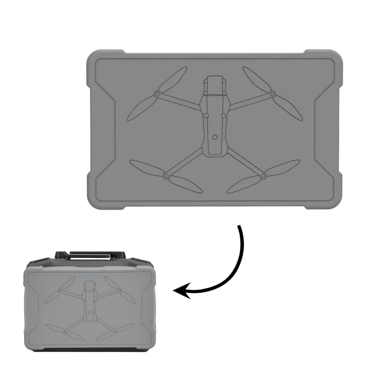 GetZget® Silicone Cover For DJI Mavic 4 pro Rc pro 2 Remote Controller Screen Protector- Accessories (Grey, Rc Display Cover)