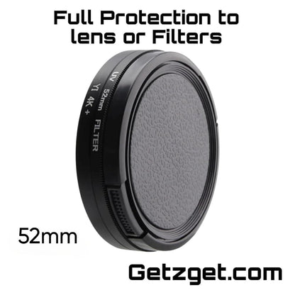 GetZget® 52mm Lens Cap For iPhone 13/14/ 15 & Plus Mobile Cover, Sony, Nikon DSLR Camera Lens Protector Accessories (Lens Cap, 52mm)