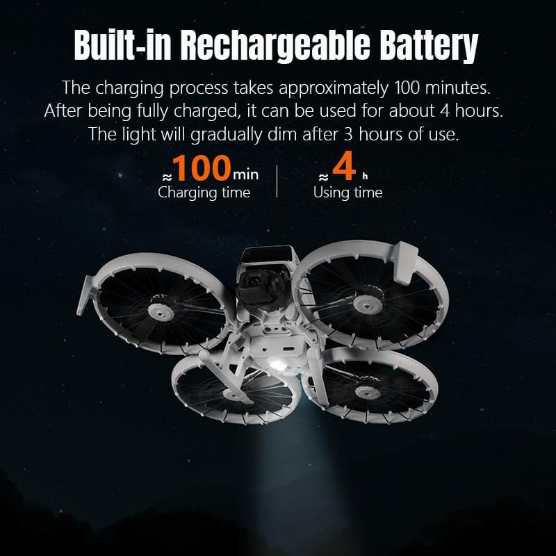  LED Landing Gear 2 in 1 with Search Light For DJI Flip Height Extender Leg - Accessories