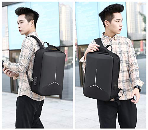 Getzget Storage Backpack Equipped with Number Lock, Double Safety Belt & Charging Point Laptop Bag (Black)
