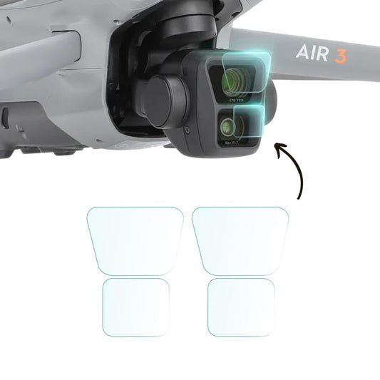HD Tempered Glass For Dji Mavic Air 3 Gimbal Camera Dual Lens Scratch Protector Guard 9H Hard 2.5d Curve edge Camera Glass Accessories(Pack of 2)