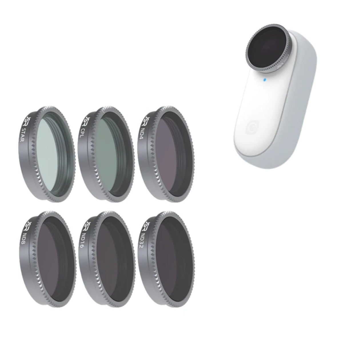 JSR ND Filter Set for Insta360 GO 3 (Star, CPL, ND4, ND8, ND16, ND32)