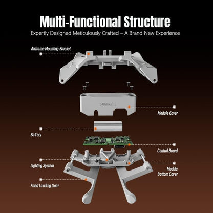 LED Landing Gear 2 in 1 with Search Light For DJI Flip Height Extender Leg - Accessories