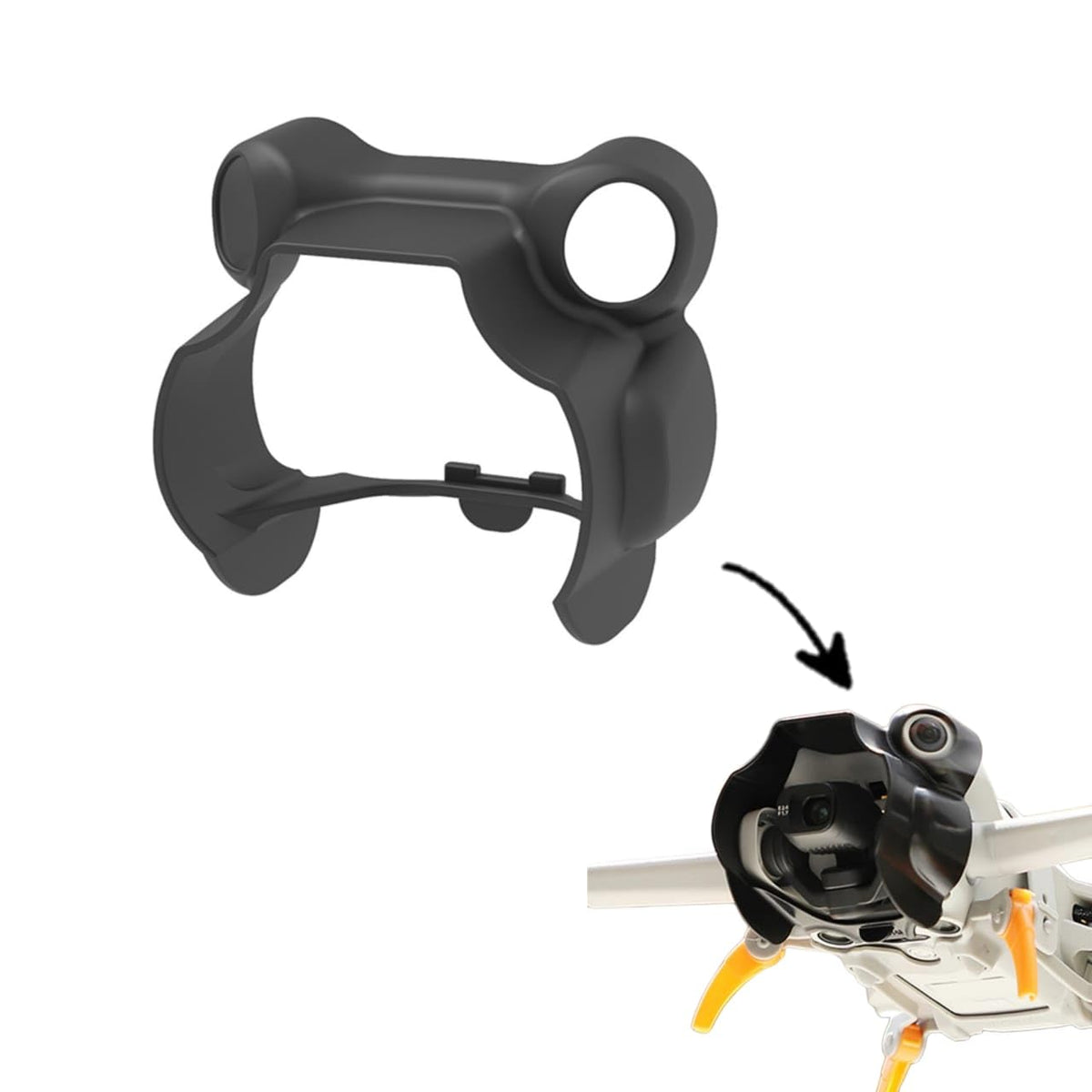 Lens Hood Sunshade with Gimbal Crash Protection for DJI Mini 4 Pro (view 3)