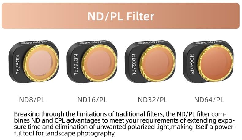 DJI Mini 4 pro Camera HD Multi Layer Coating Lens NDPL Polarized Filter 