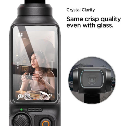Tempered Glass For Dji Osmo Pocket 3 Camera Screen and Lens Protector 9H hardness 2.5D Arc Edge HD Scratch Guard 