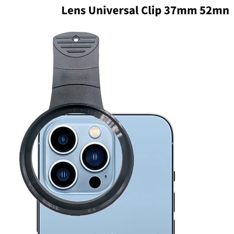 52mm Universal Lens Clip for  Iphone &amp; Android phone can Attach ND,UV,CPL Filters Adapter Ring 