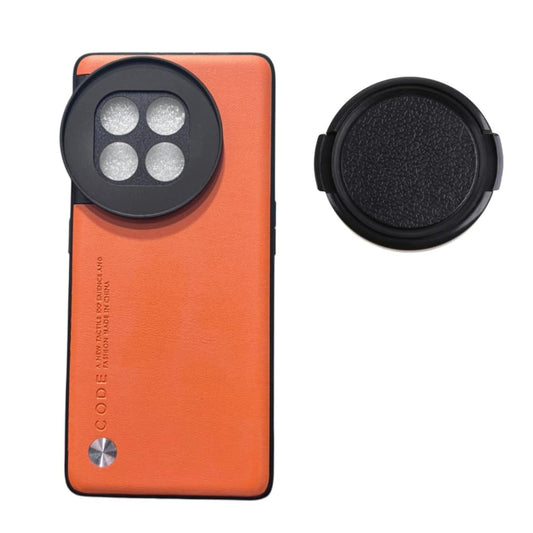 Phone Case For Oneplus 11R for 58mm Lens ND Filter Attachable Metal Slot Mobile Cover Accessories Including Lens Protective Cap(Lens Filter Not Included)-Orange (Oneplus 11R)