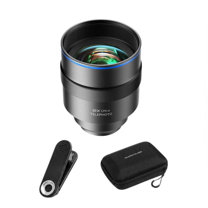 GetZget® 2X Telephoto Lens for iPhone & Android Universal Mobile Camera Zoom Lens with Clip, Portable Phone Camera Lens Kit with Storage Case