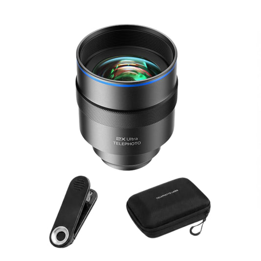 GetZget® 2X Telephoto Lens for iPhone & Android Universal Mobile Camera Zoom Lens with Clip, Portable Phone Camera Lens Kit with Storage Case