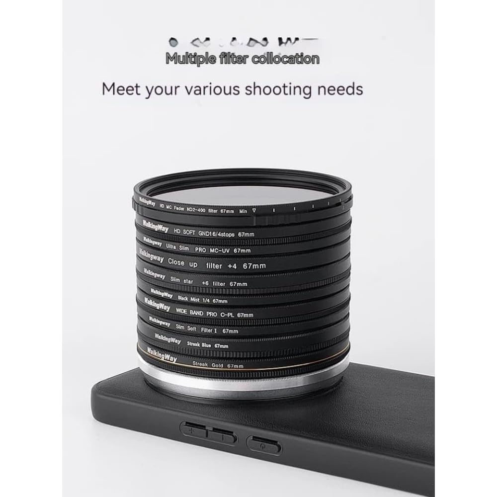 GetZget® Phone Case For Vivo X90 Pro with Lens Cap Cover Support 58mm ND Filter Lens Accessories (Black) (Vivo X90 Pro)