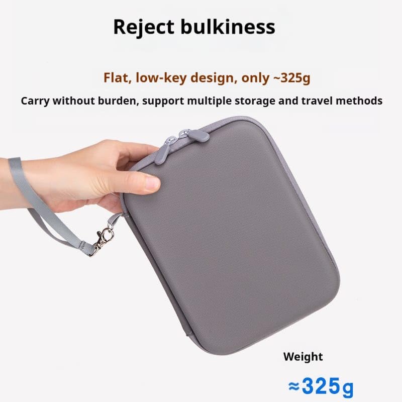 GetZget® Carrying Case For DJI Osmo Mobile 8 Pro (OM 8P) Portable Mobile Gimbal & Accessories Storage Bag (Grey- Big)