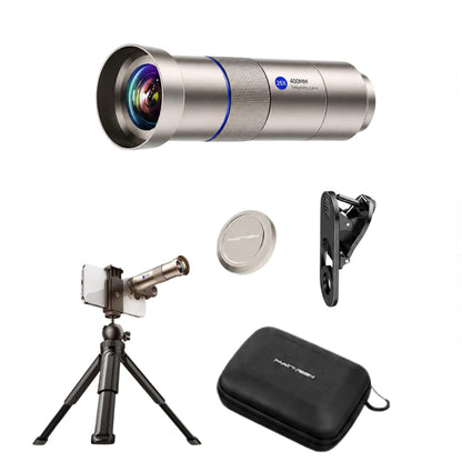 GetZget® 25X Telephoto Lens for Smartphones | 400mm HD Optical Zoom Camera Lens Kit with Tripod, Bluetooth Remote, Universal Clip & Carry Case 