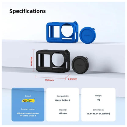 Silicone Cover for DJI Action 4 & 3 Camera Hand Grip & Protection case