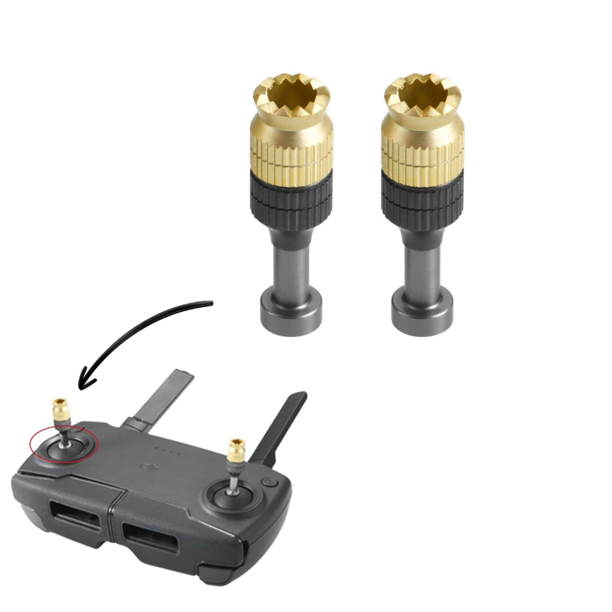 Height-Extendable Joystick for DJI Mavic Mini, Mavic 2 Pro and Mavic Air (view 2)
