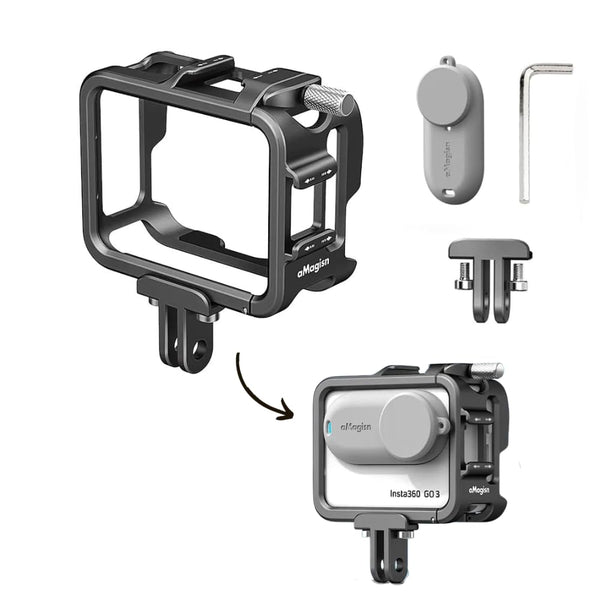 Protective Metal Frame Mount Case for Insta360 GO 3 Camera