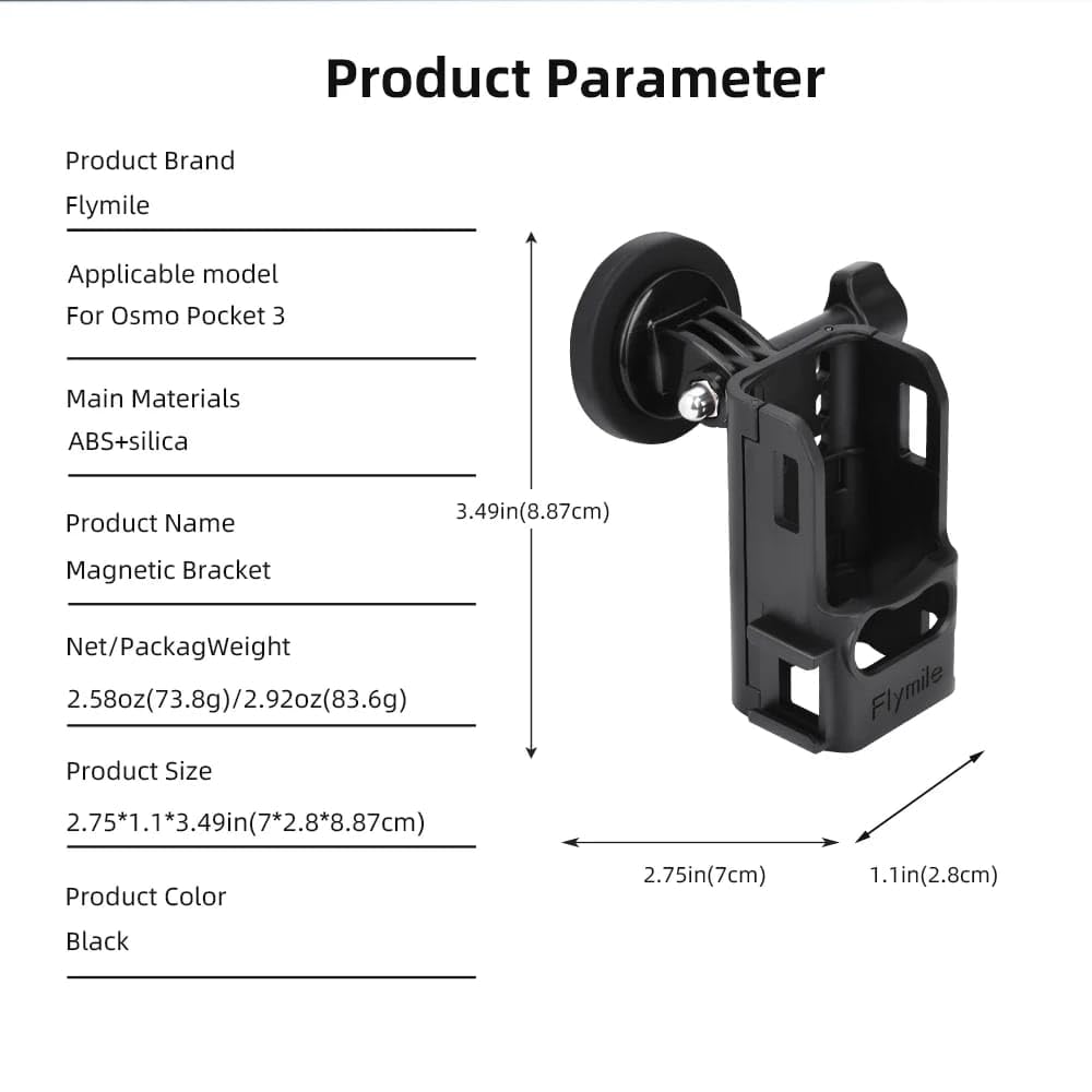 GetZget® Protective Extension Frame Case For DJI Osmo Pocket 3/4 / 4P/ 4 Pro, Multi-Use Expansion Cage with 2-Prong Adapter, Cold Shoe & Lanyard Interface