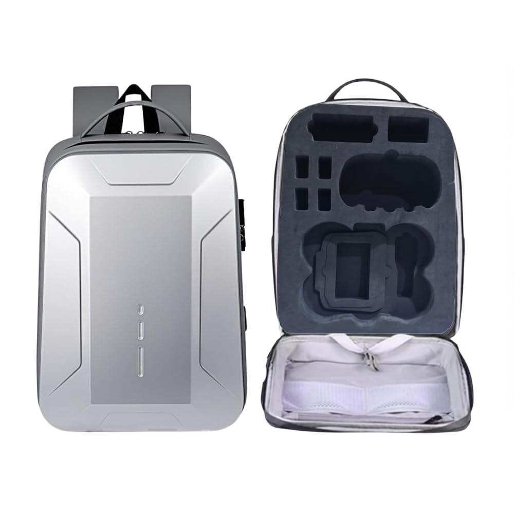 Multipurpose Carrying Case Bag For DJI Avata 360 & Accessories Storage Hard Waterproof Backpack with Safety Belt & EVA Foam (Grey)