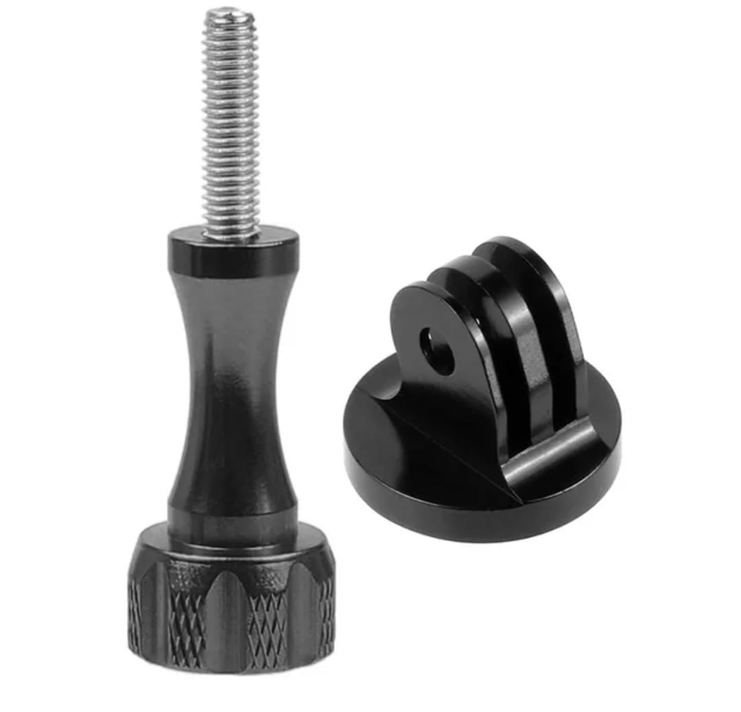 Aluminum Screw Tripod Mount Adapter+Screw nut For Gopro Hero, Sjcam Xiaomi, Yi, DJI Osmo Action Camera Accessories (Blue)