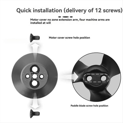 Upgraded Aluminum Motor Cover Cap For DJI Avata 2- Durable, Lightweight Protection, and Heat Dissipation Accessories (Black)