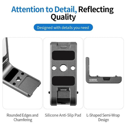 Vertical-Horizontal L Shape Magnetic Base Mount For Action 3/4/ 5 pro Camera Aluminium Alloy Mounting Accessory