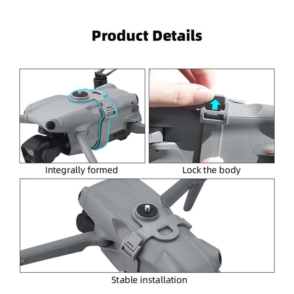 Action Camera Holder Mount for DJI Air 3 / 3S with 1/4 Adapter (view 4)